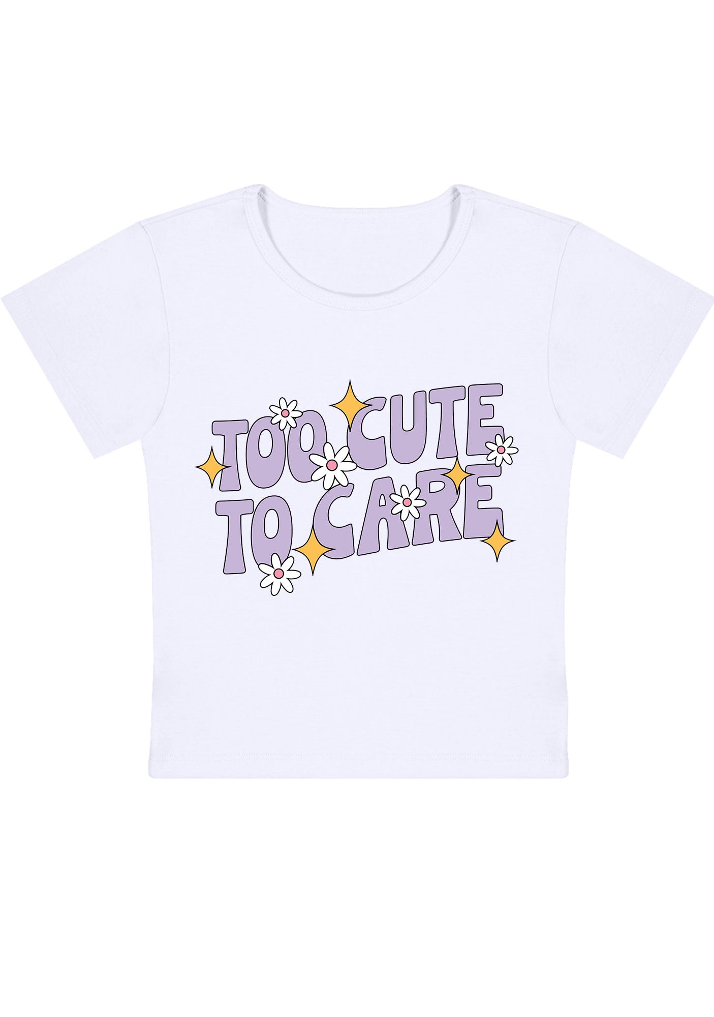 Curvy Too Cute To Care Baby Tee