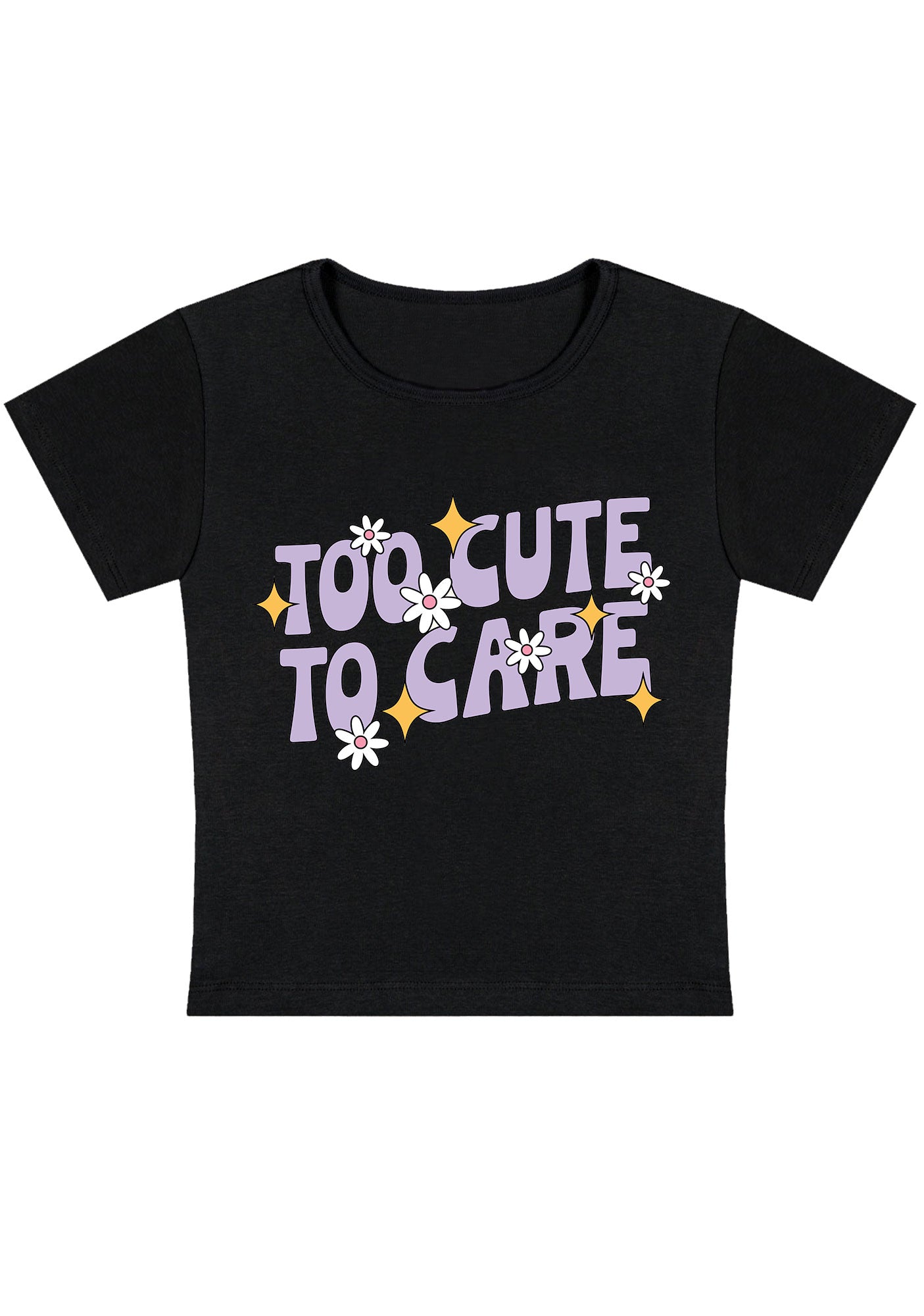 Curvy Too Cute To Care Baby Tee