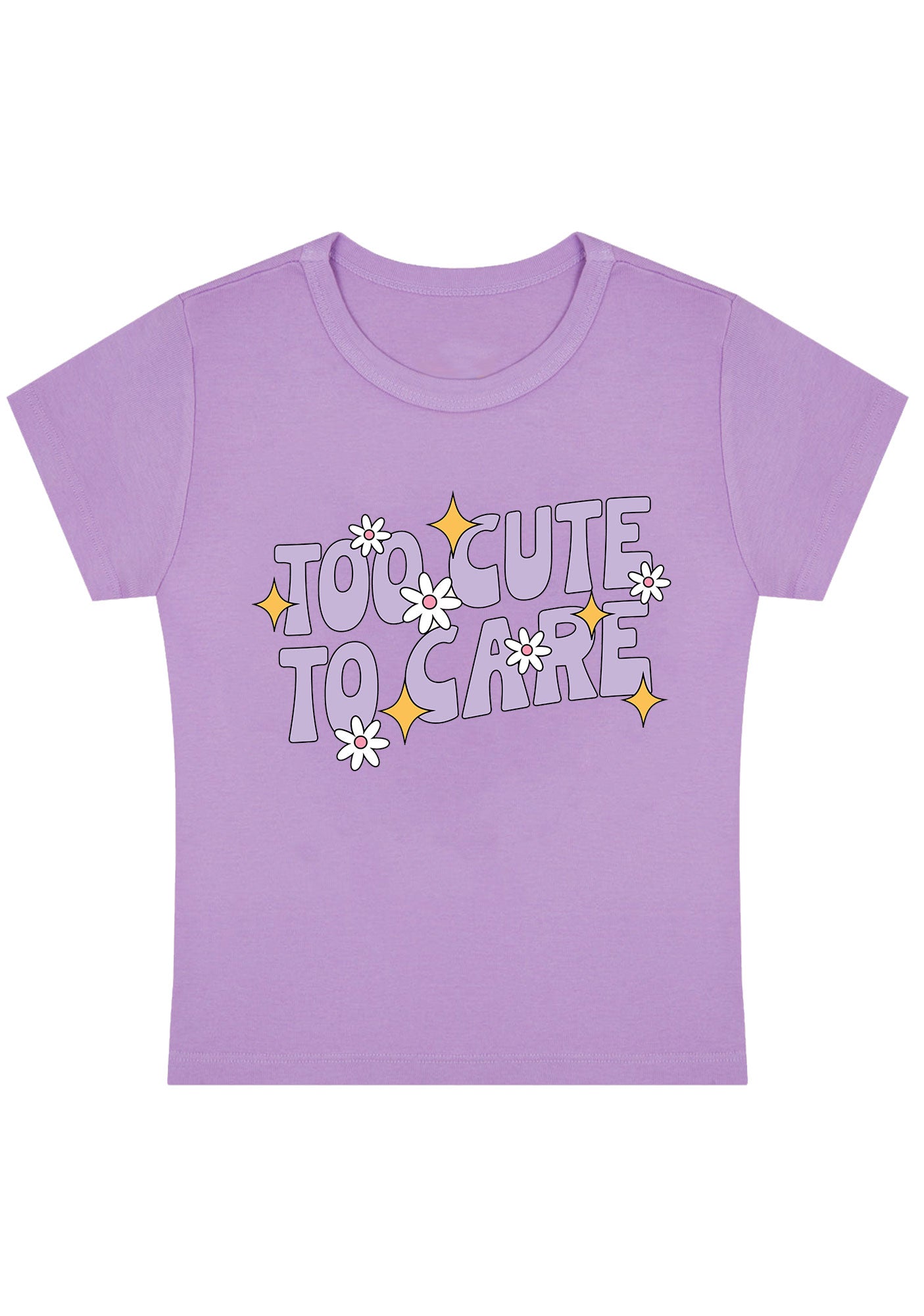 Curvy Too Cute To Care Baby Tee