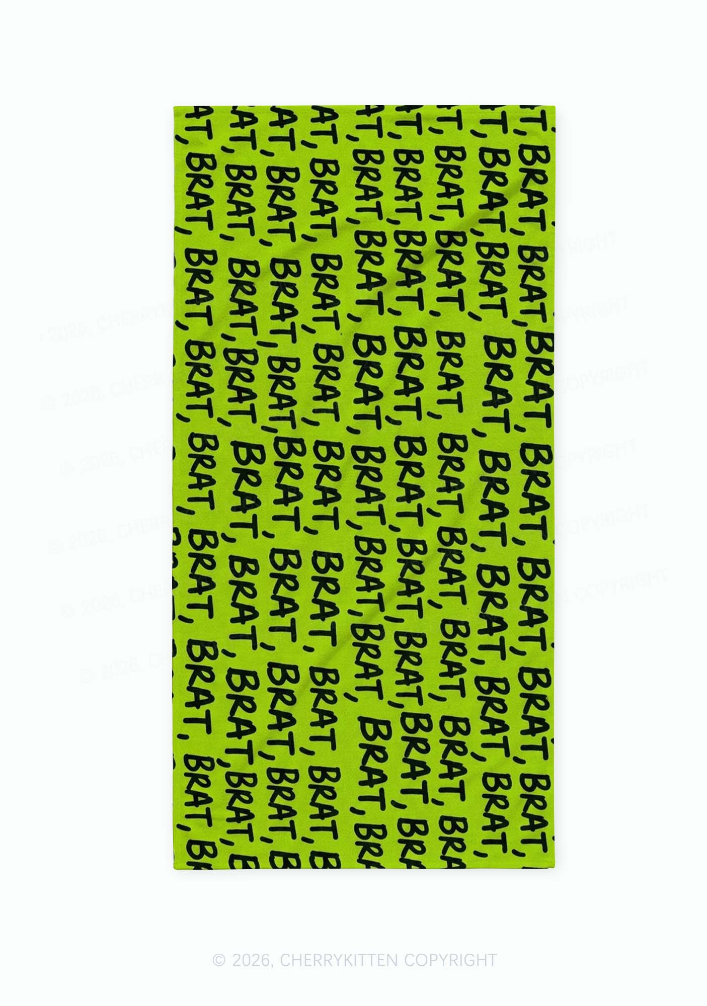 Green Brat Y2K Beach Towel Cherrykitten