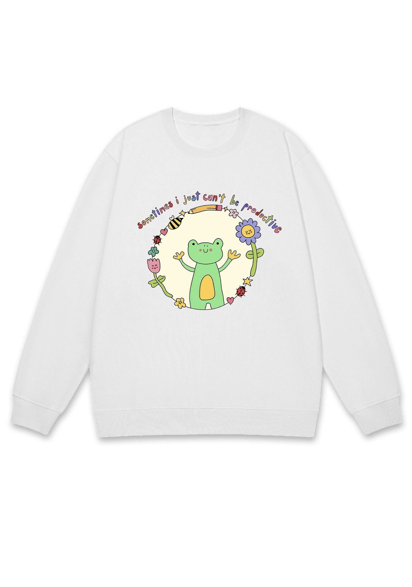 I Just Can't Be Productive Y2K Sweatshirt