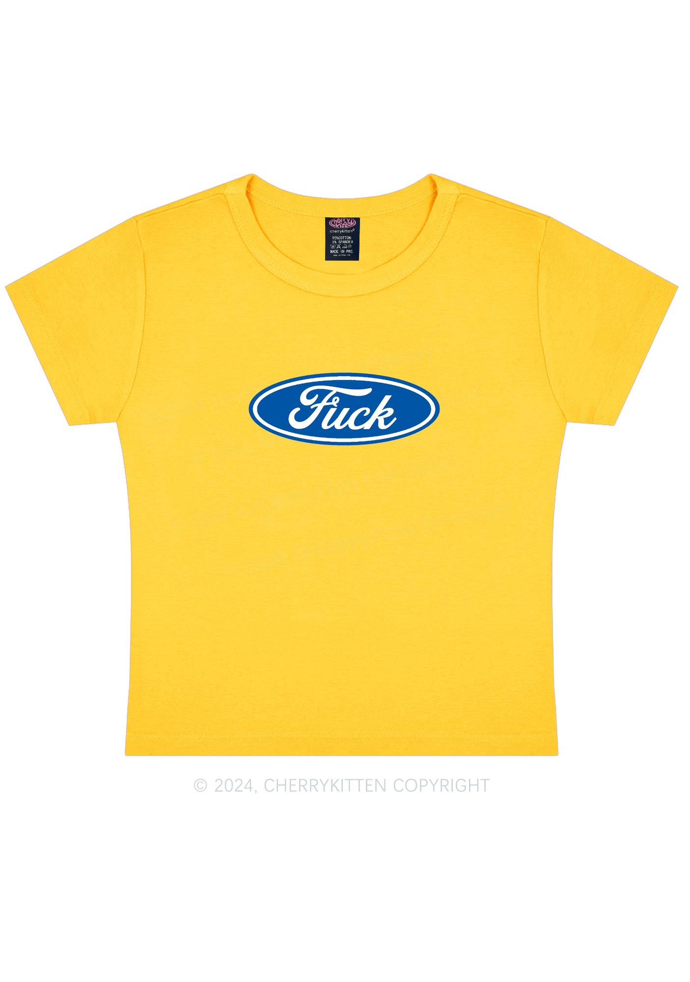Oval Fxxk Y2K Baby Tee Cherrykitten