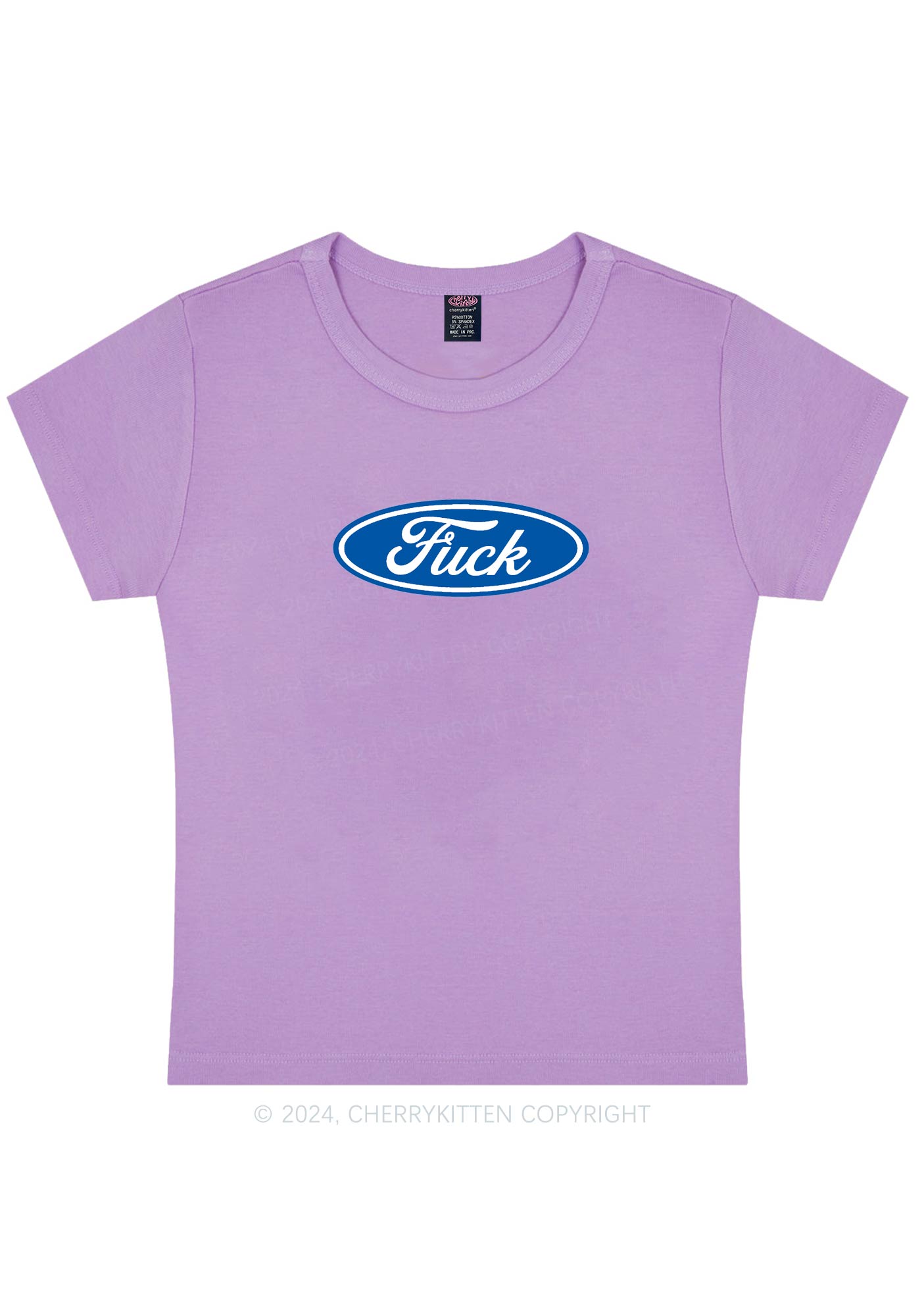 Oval Fxxk Y2K Baby Tee Cherrykitten