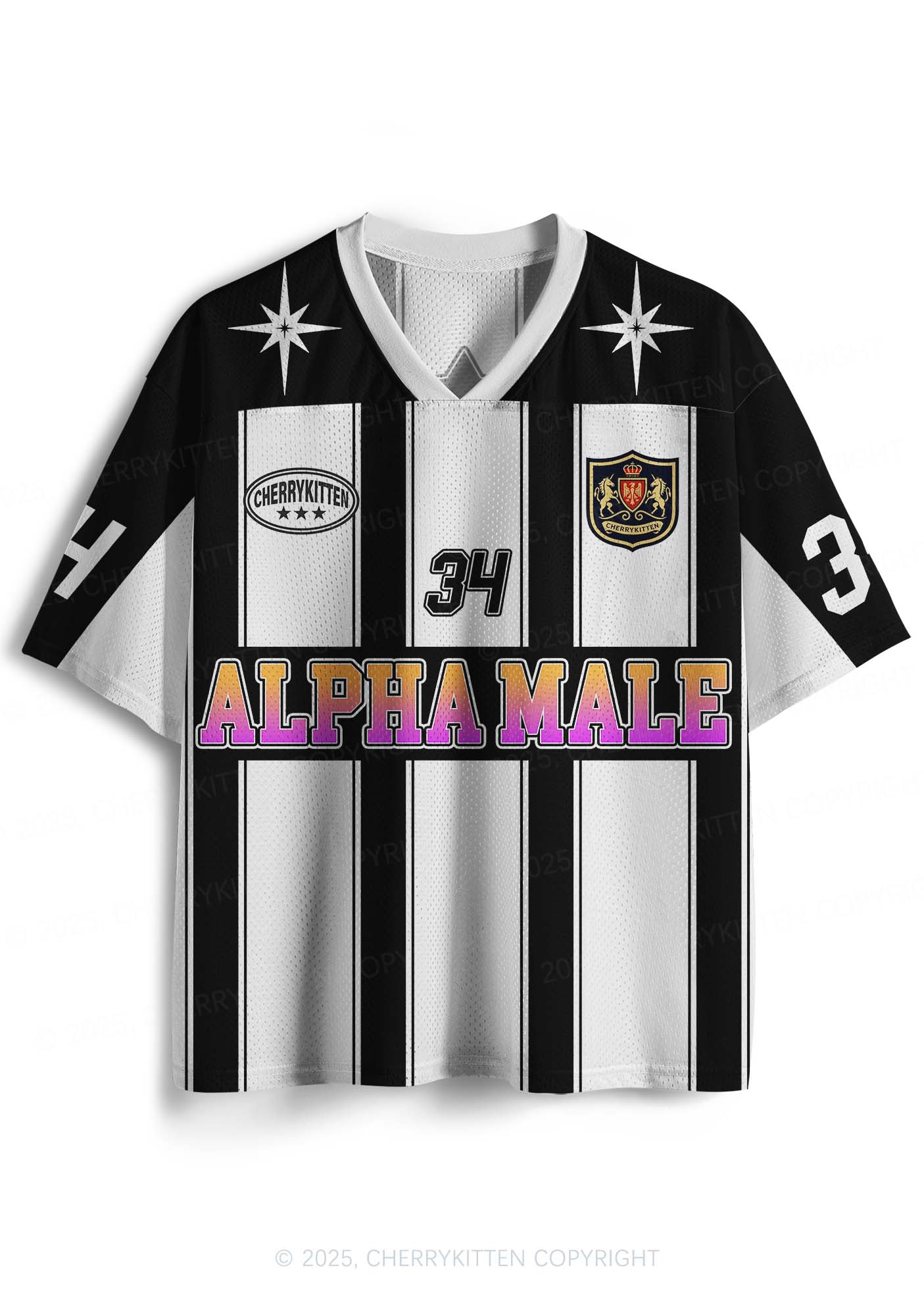 Custom Black Alpha Male Y2K Sport Jersey Shirts Cherrykitten