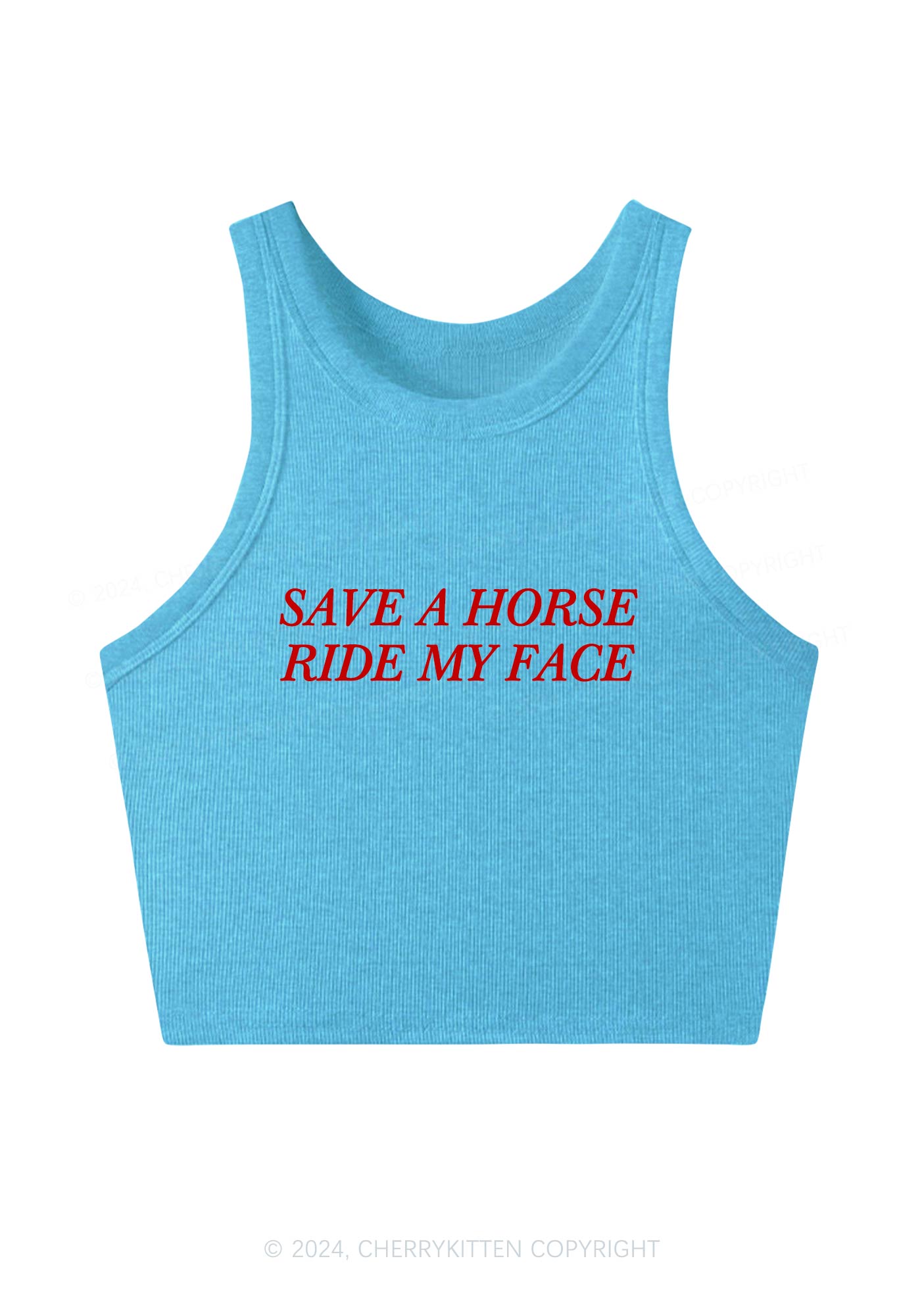 Ride My Face Y2K Crop Tank Top Cherrykitten