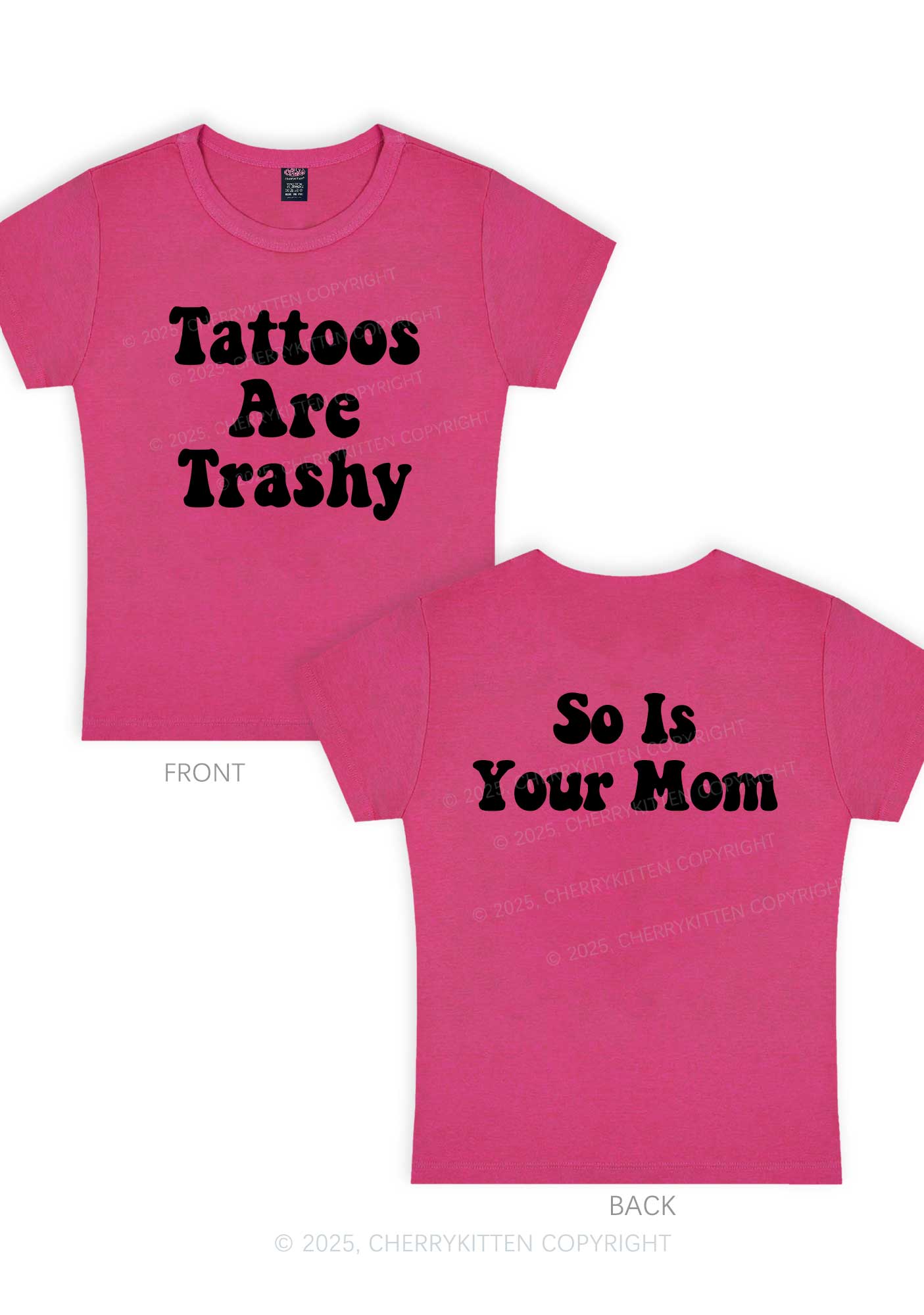 So Is Your Mom Two Sides Y2K Baby Tee Cherrykitten