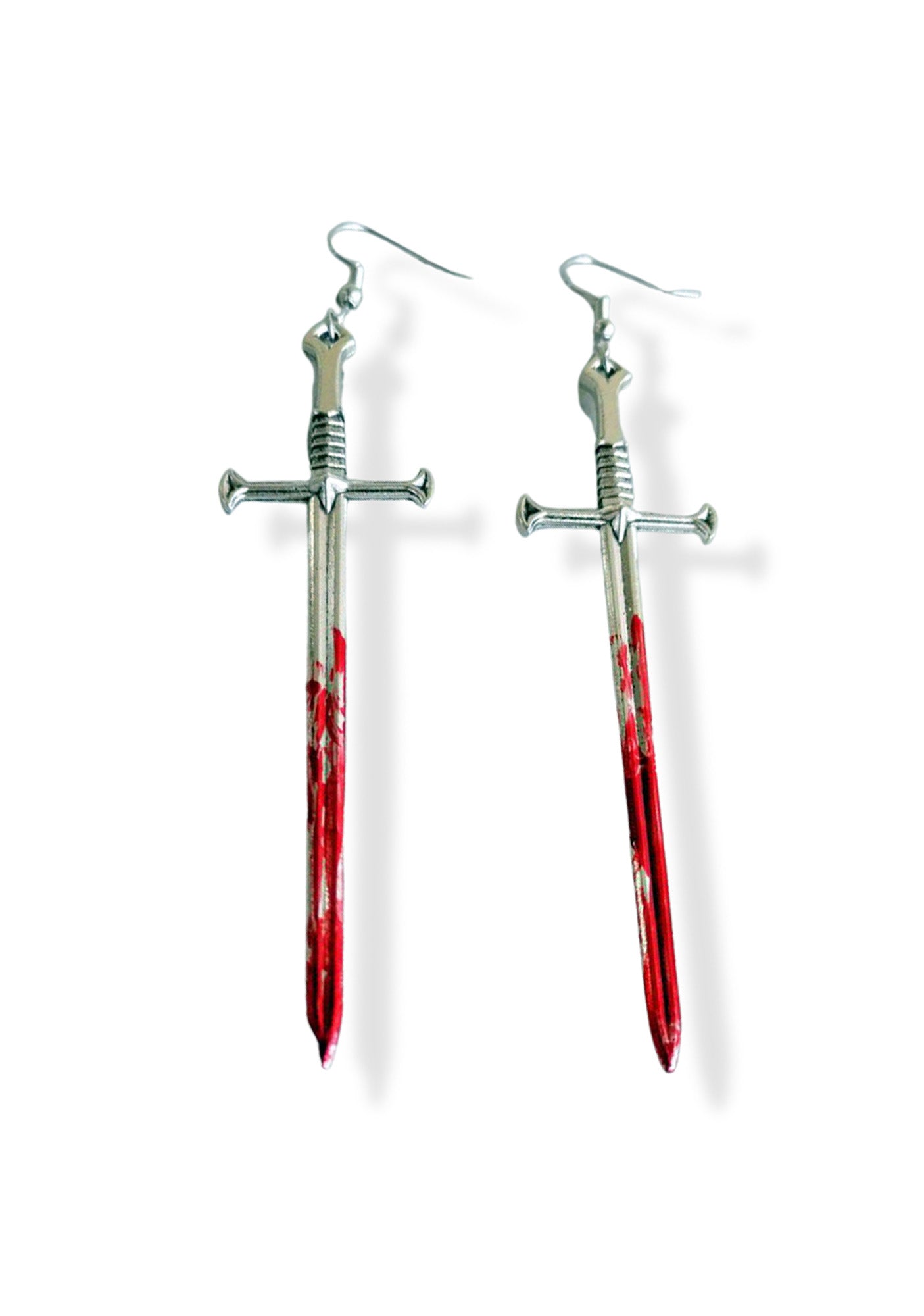 Halloween Bloodstained Sword Earrings