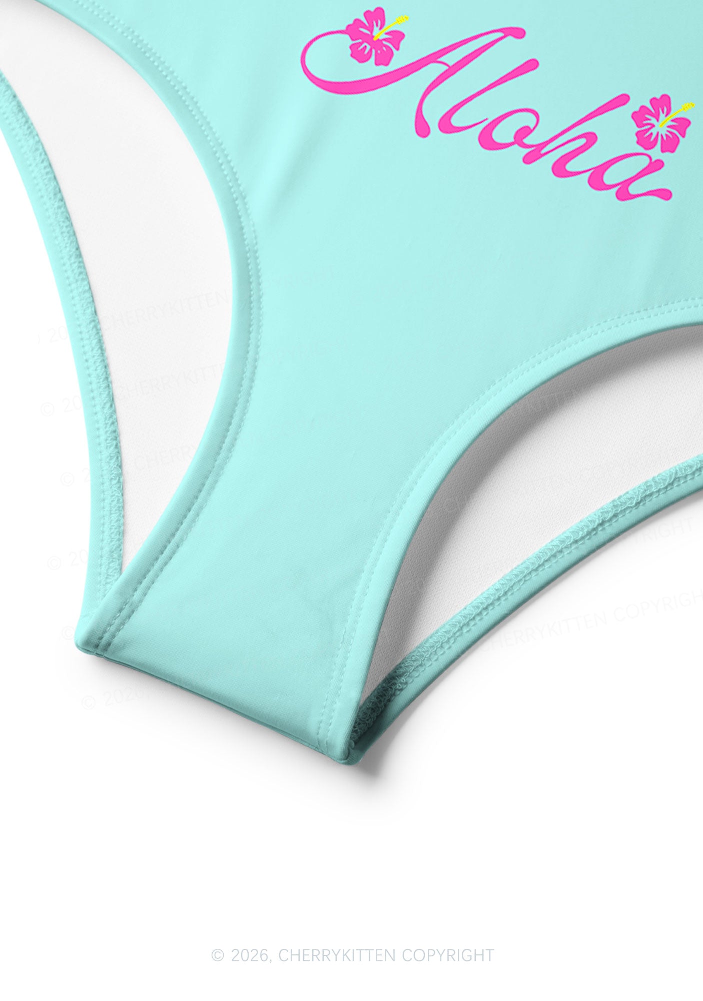 Aloha Hibiscus Y2K Print Bikini Set Cherrykitten