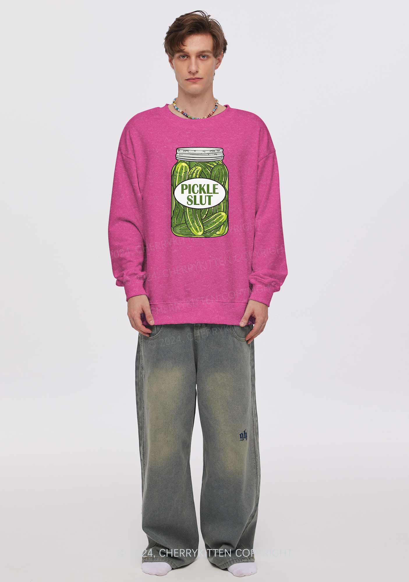 Pickle Slxt Y2K Washed Sweatshirts Cherrykitten