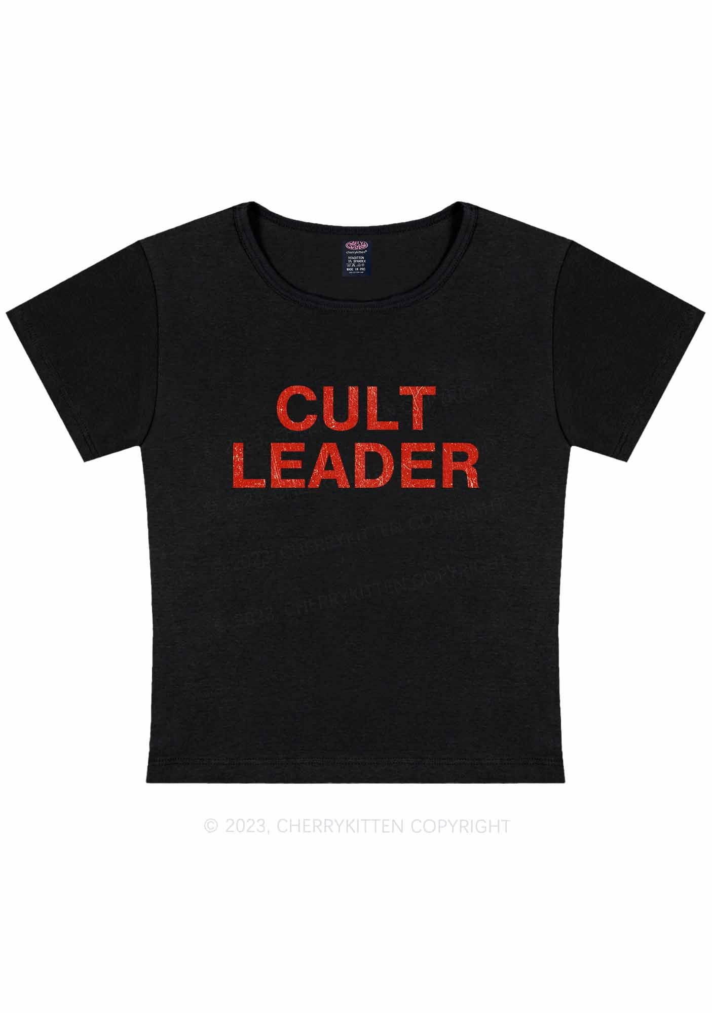 Cut Leader Y2K Baby Tee Cherrykitten