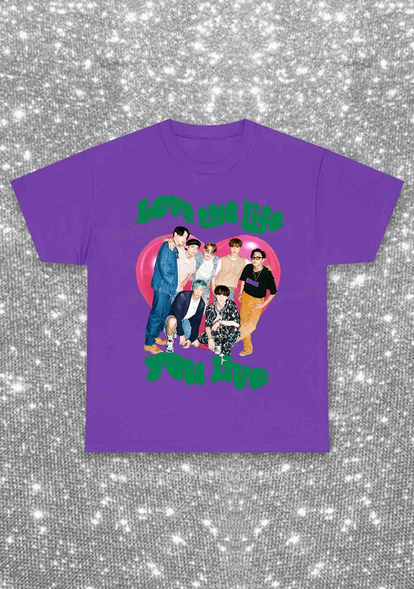 Love The Life You Live Kpop Y2K Chunky Shirt Cherrykitten