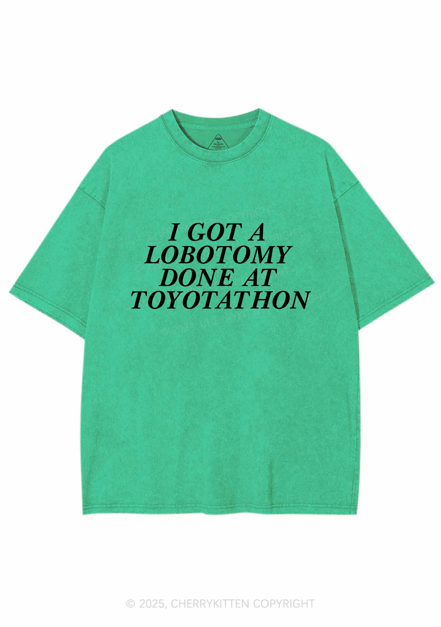 Lobotomy At Toyotathon Y2K Shirts Washed Tee Cherrykitten