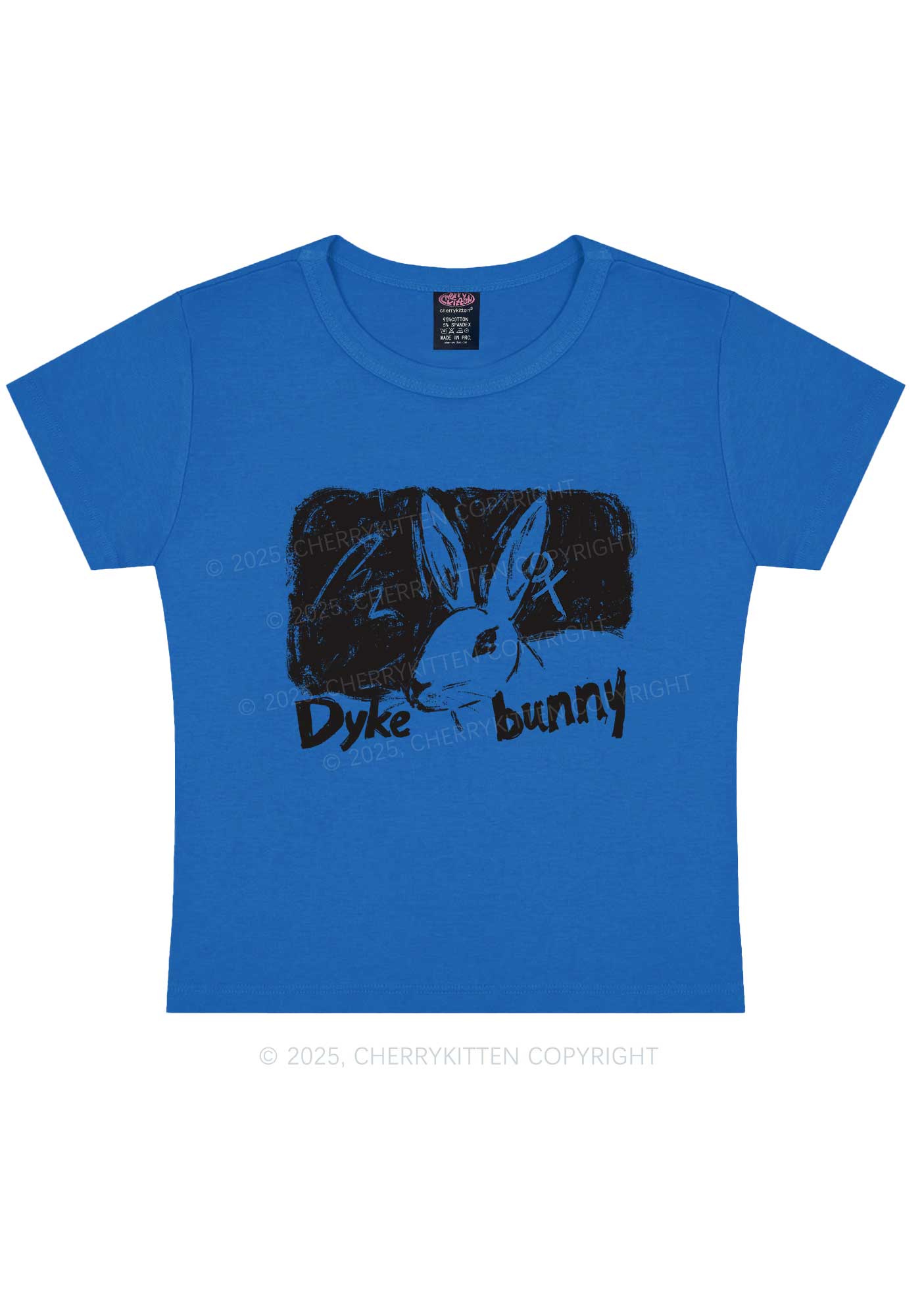Dyke Bunny Y2K Baby Tee Cherrykitten