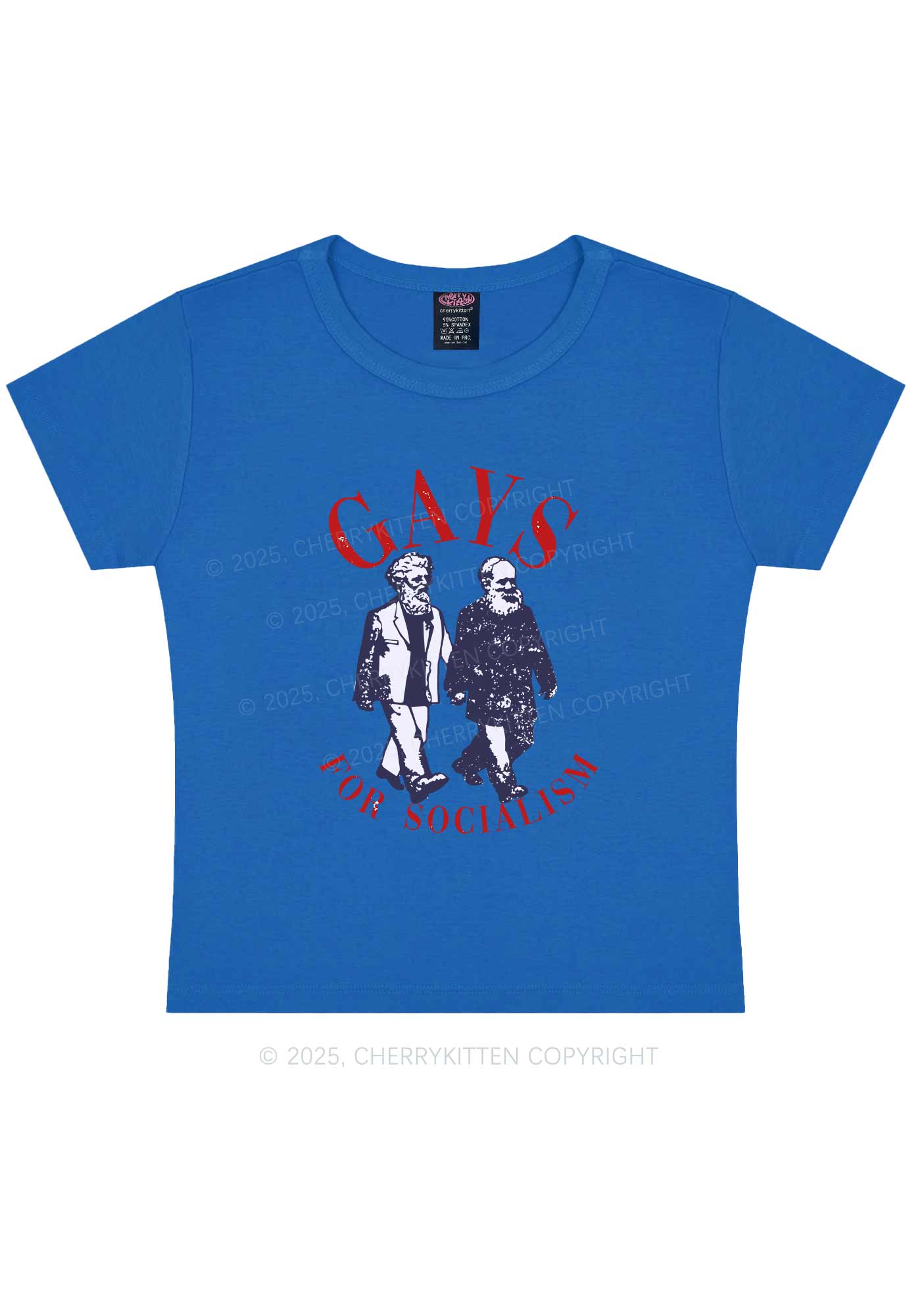 Gays For Socialism Pride Y2K Baby Tee Cherrykitten