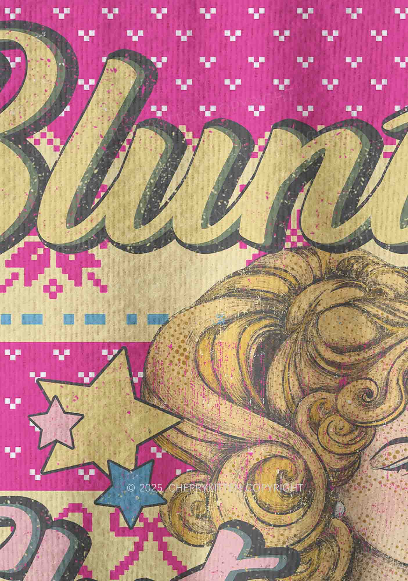 Blunt Slxt Y2K Christmas Knit Sweatshirt Cherrykitten