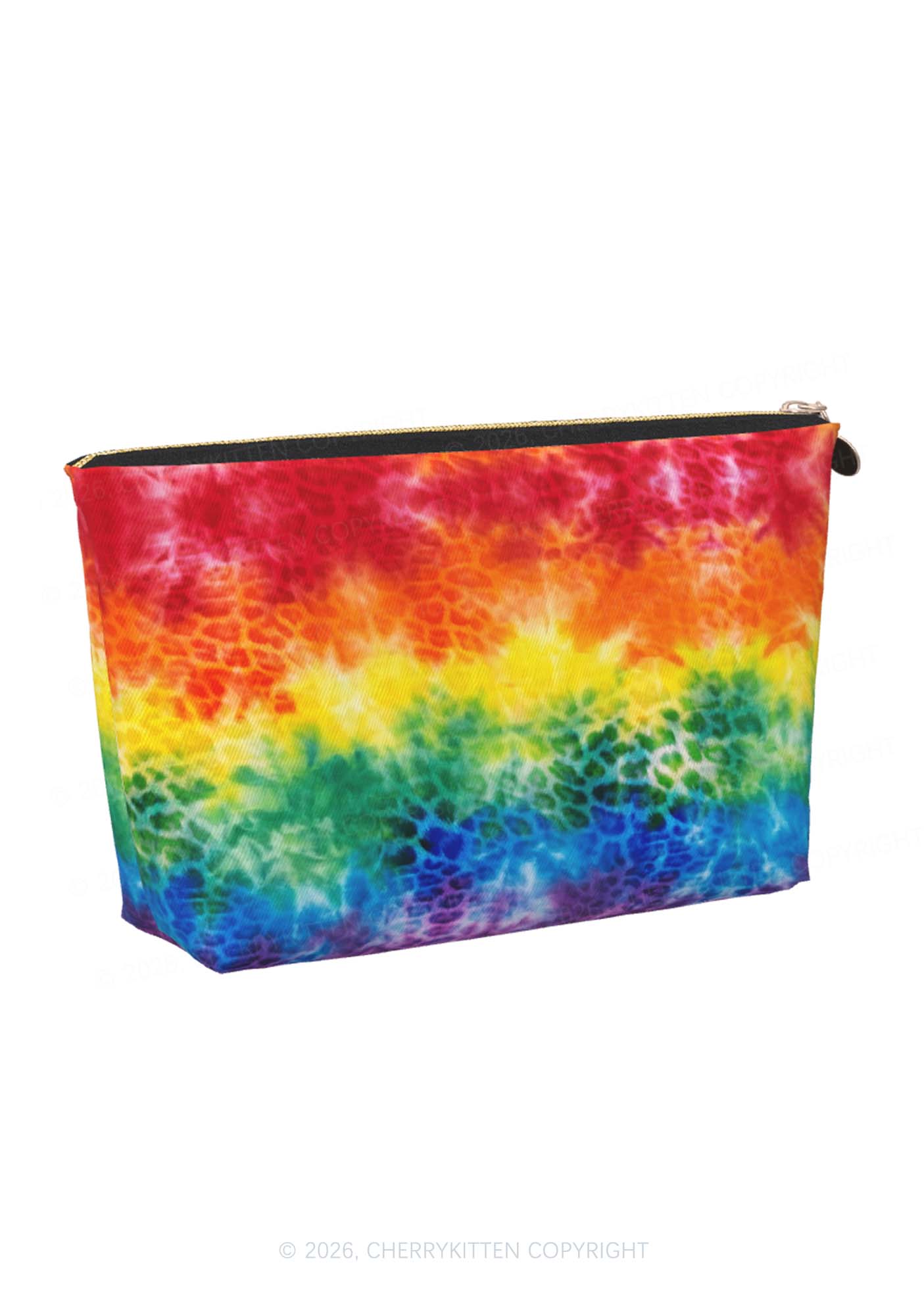 Rainbow Leopard Tie Dye Pride Y2K Makeup Bag Cherrykitten