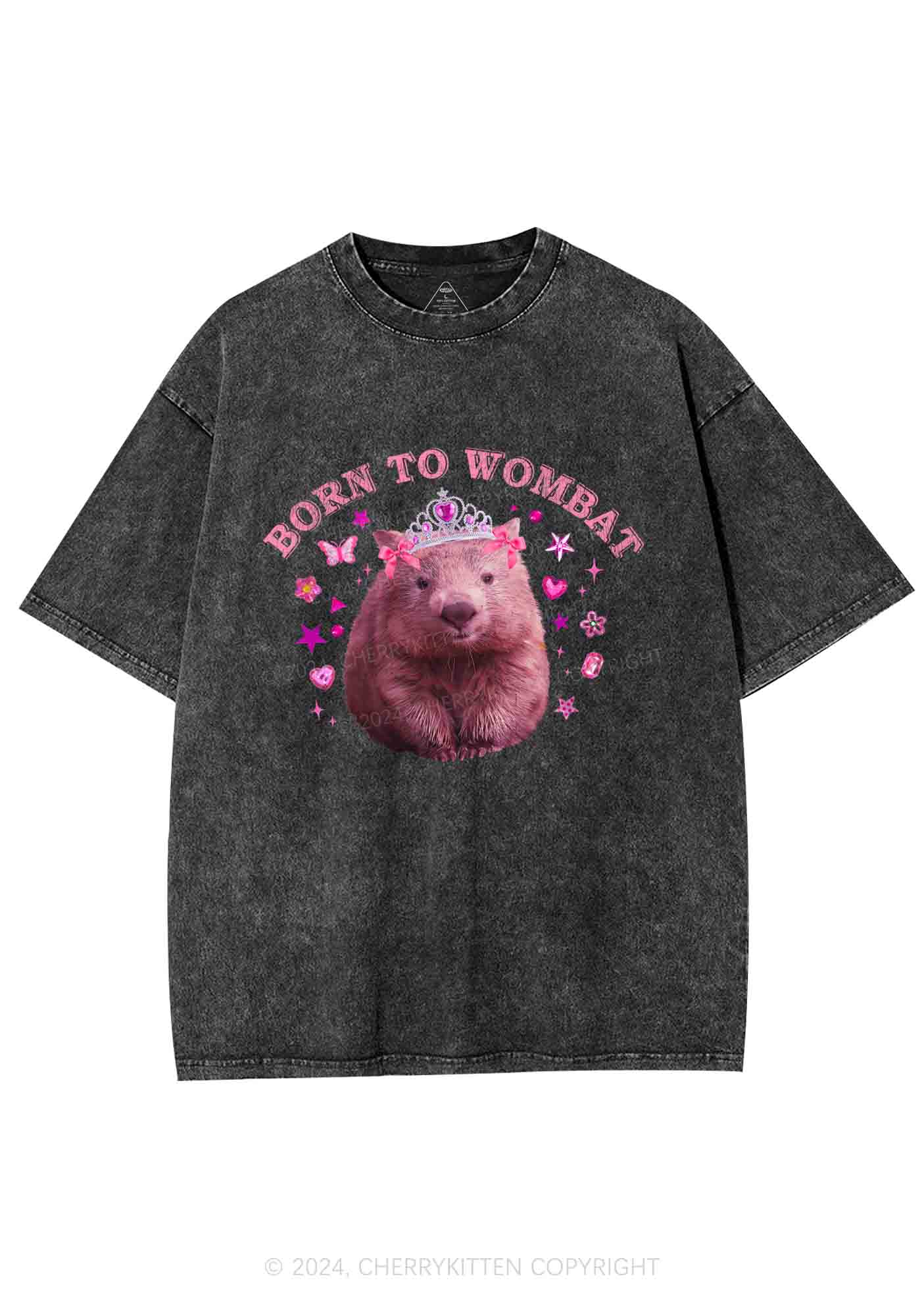 Born to Wombat Y2K Washed Tee Cherrykitten