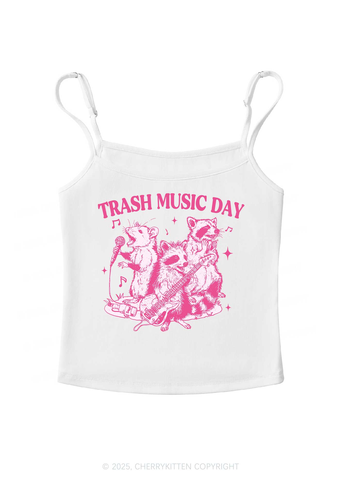 Trash Music Day Y2K Spaghetti Strap Cami Cherrykitten