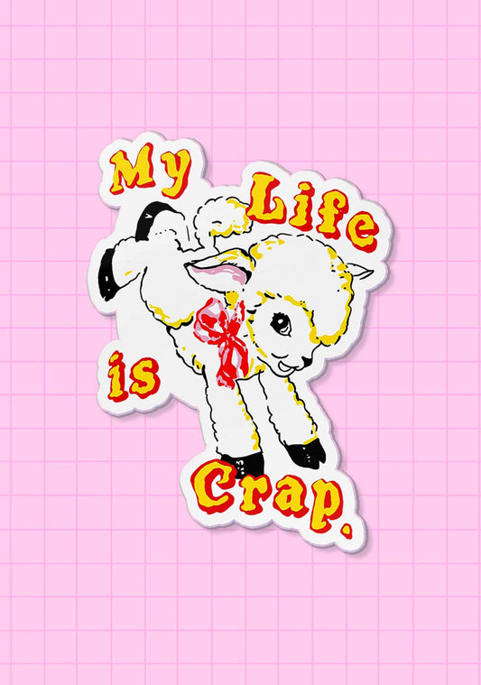 Life Is Crap 1Pc Y2K Pin Cherrykitten