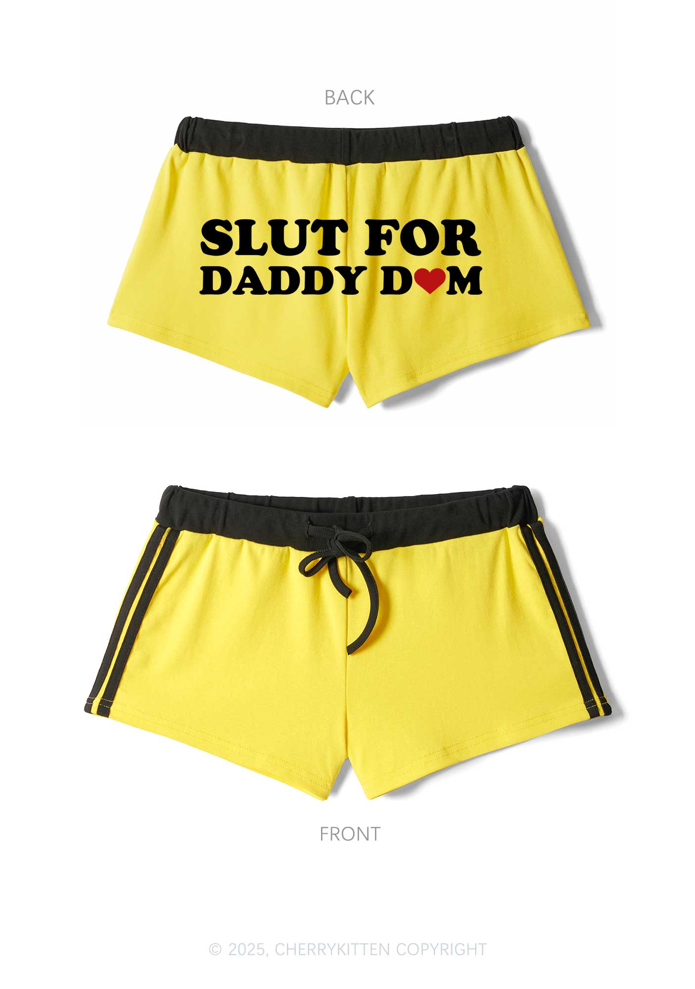 Slxt For Daddy Dom Y2K Drawstring Mini Shorts Cherrykitten