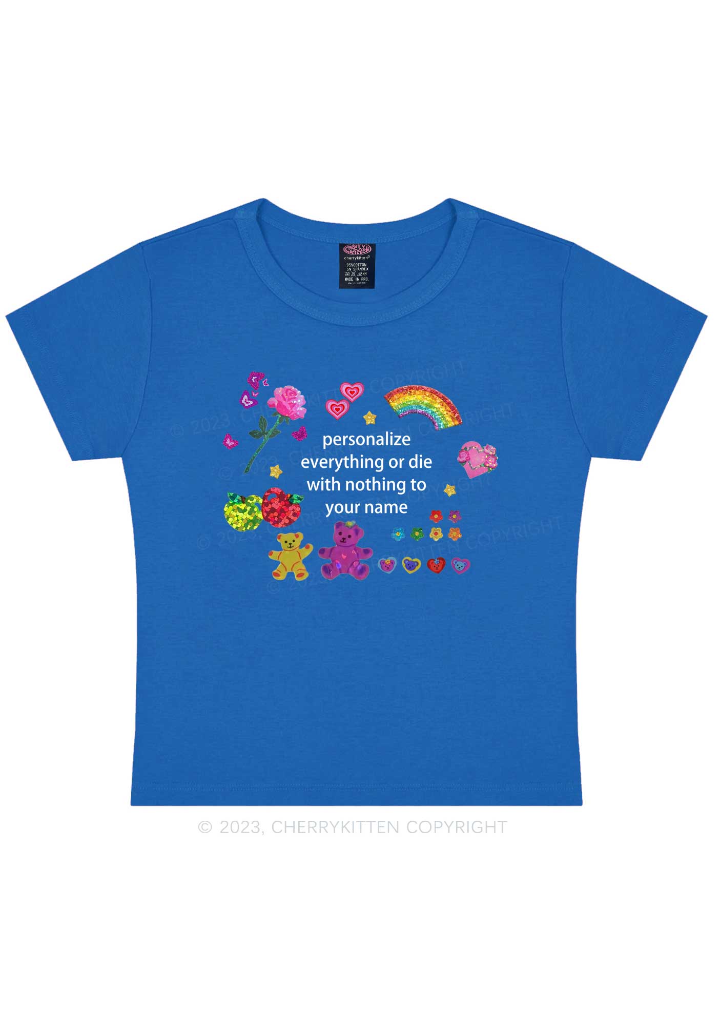 Everything Or Die Y2K Baby Tee Cherrykitten
