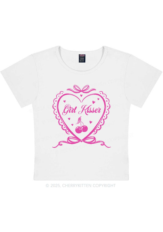 Girl Kisser Y2K Baby Tee Cherrykitten