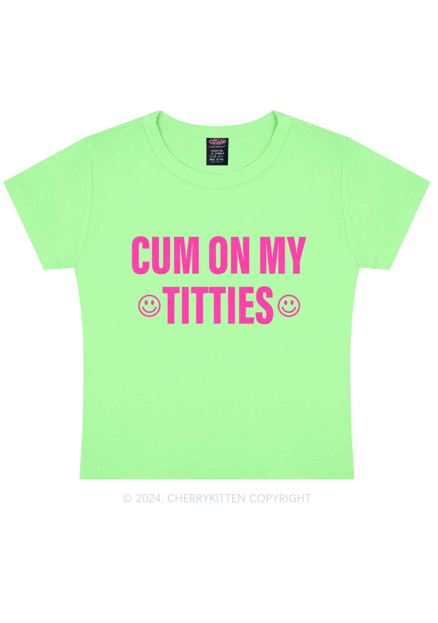 Cxm On My Txtties Y2K Baby Tee Cherrykitten