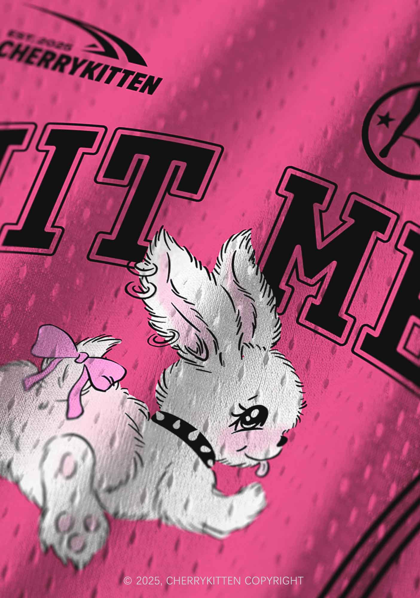 Custom Hit Me White Bunny Y2K Sport Jersey Tank Cherrykitten