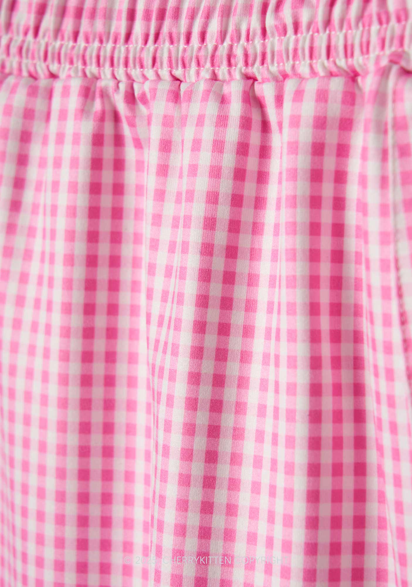 Plain Y2K Pink Gingham Boxer Men Shorts Cherrykitten