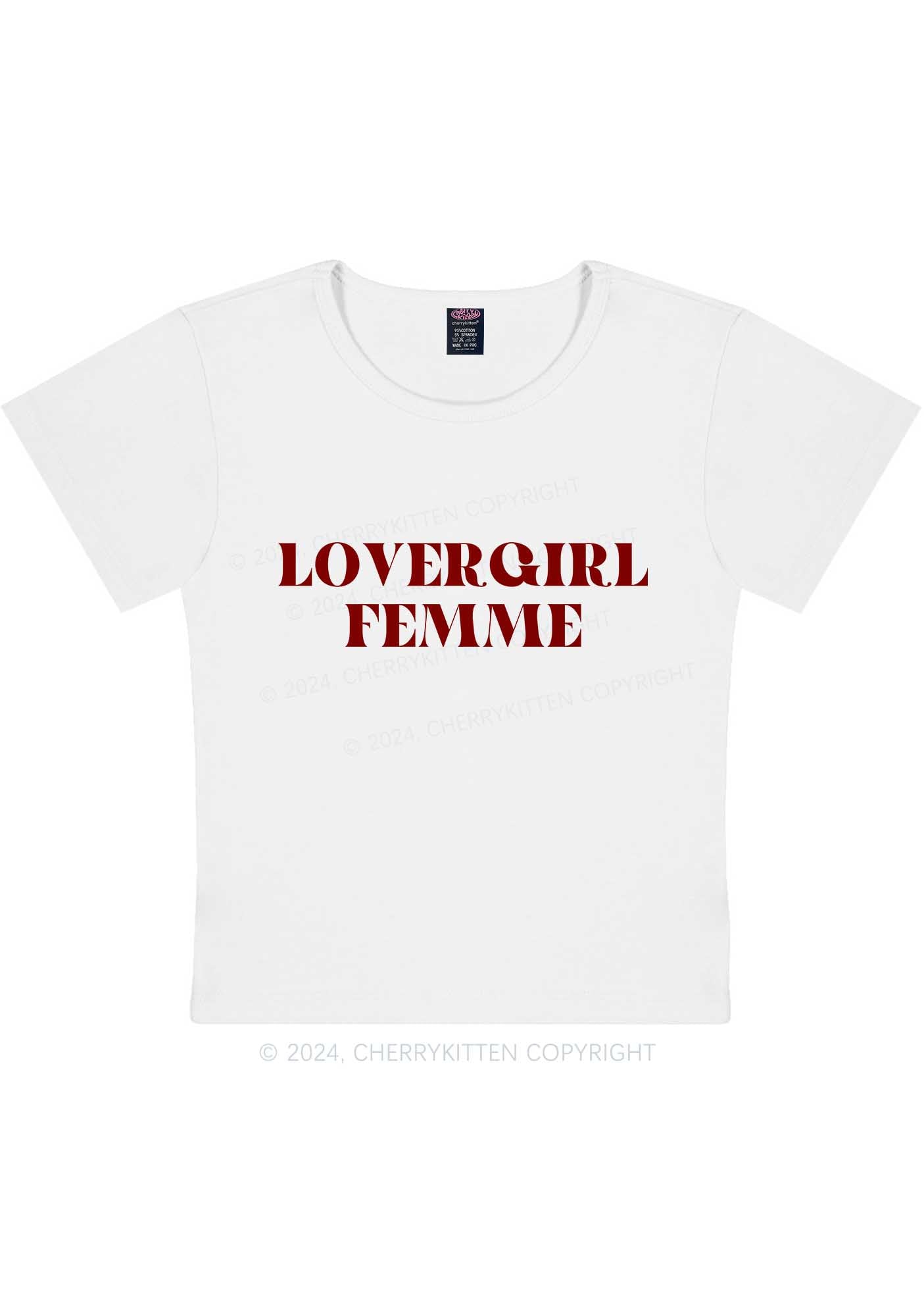 Lovergirl Femme Y2K Baby Tee Cherrykitten