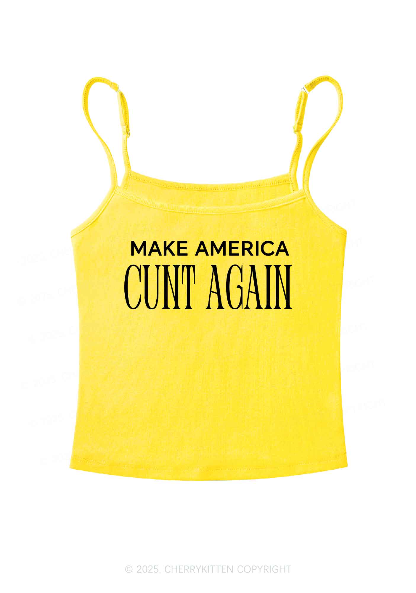 Make America Cxxt Again Y2K Spaghetti Strap Cami Cherrykitten