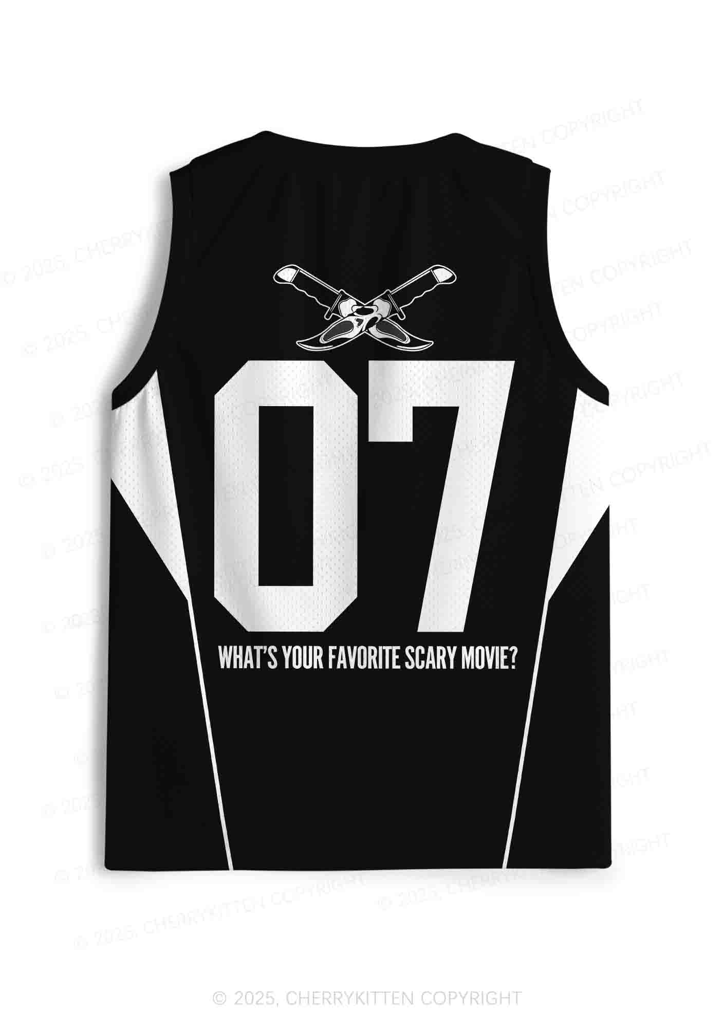 Halloween Custom Black Horror Club Y2K Sport Jersey Tank Cherrykitten