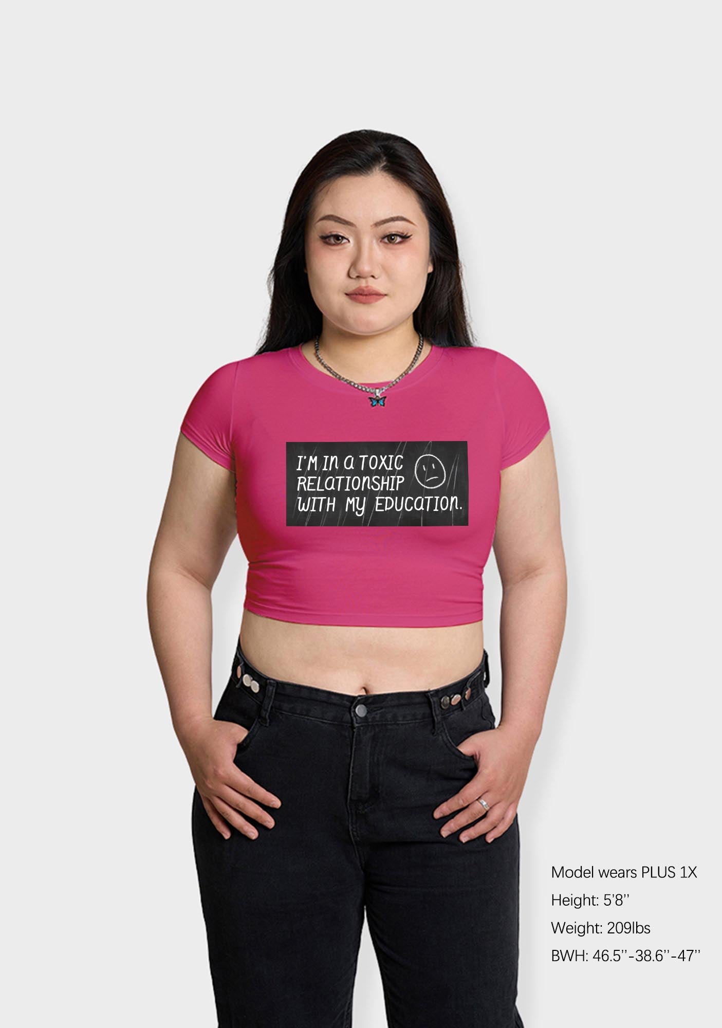 Curvy Toxic Relationship Education Baby Tee