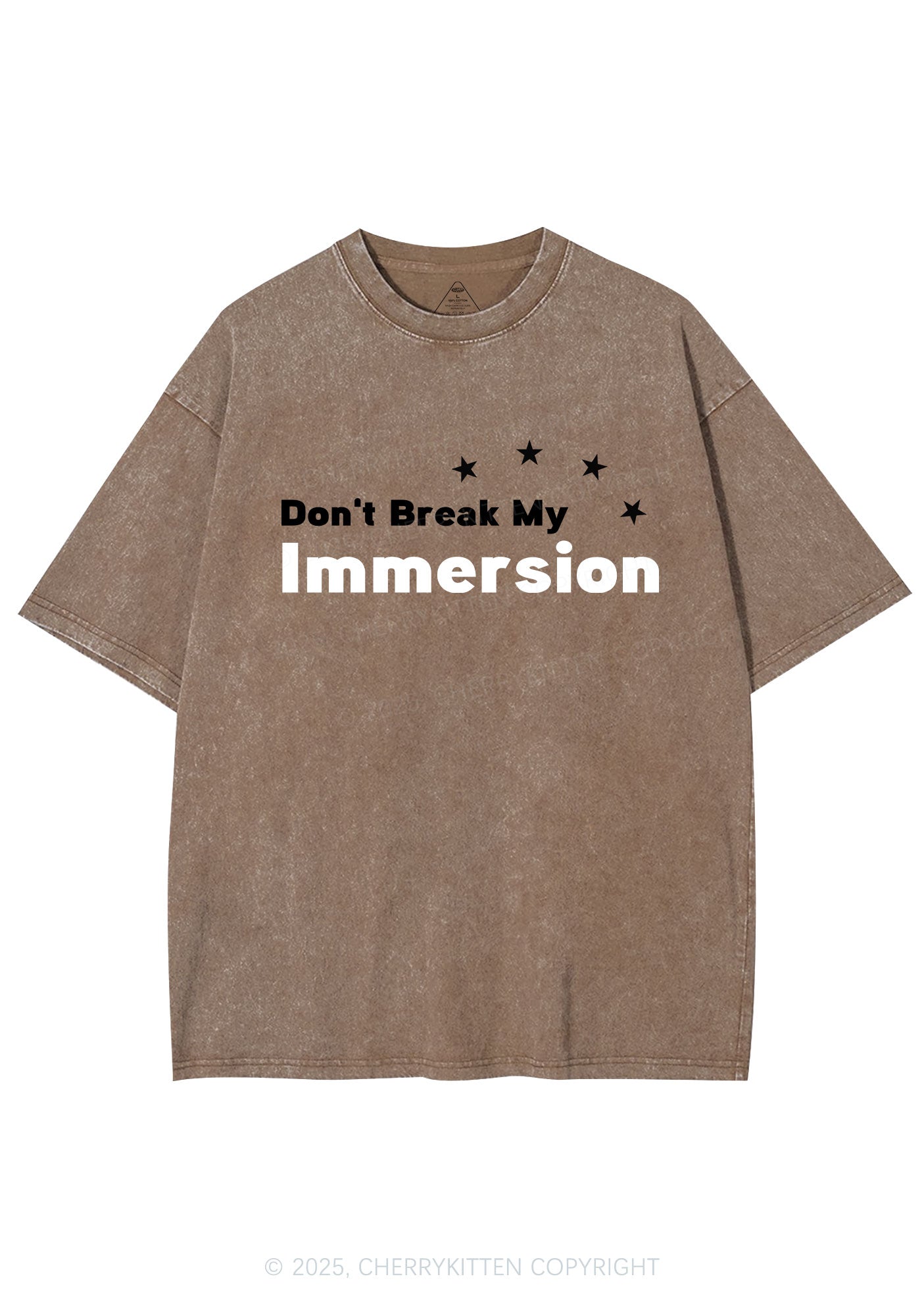 Dont Break My Immersion Y2K Shirts Washed Tee Cherrykitten