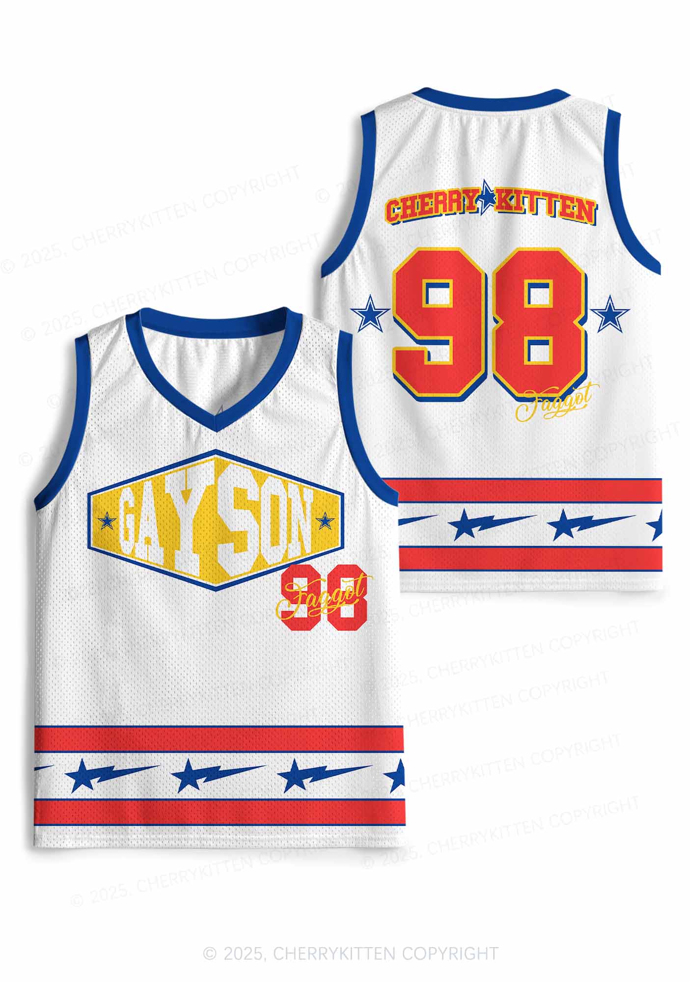 Custom Gay Son Faggot Pride Y2K Sport Jersey Tank Cherrykitten