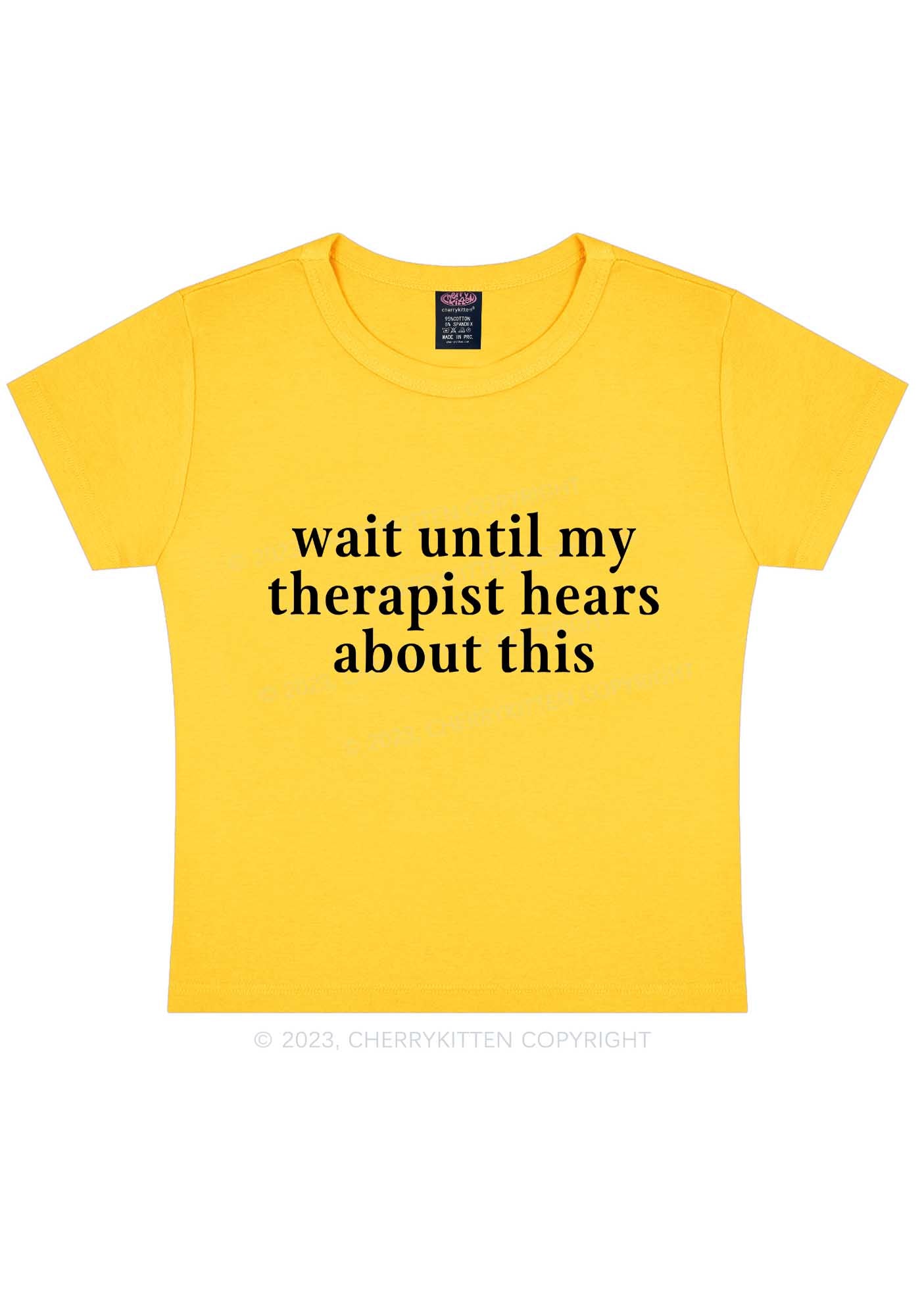 My Therapist Hears This Y2K Baby Tee Cherrykitten