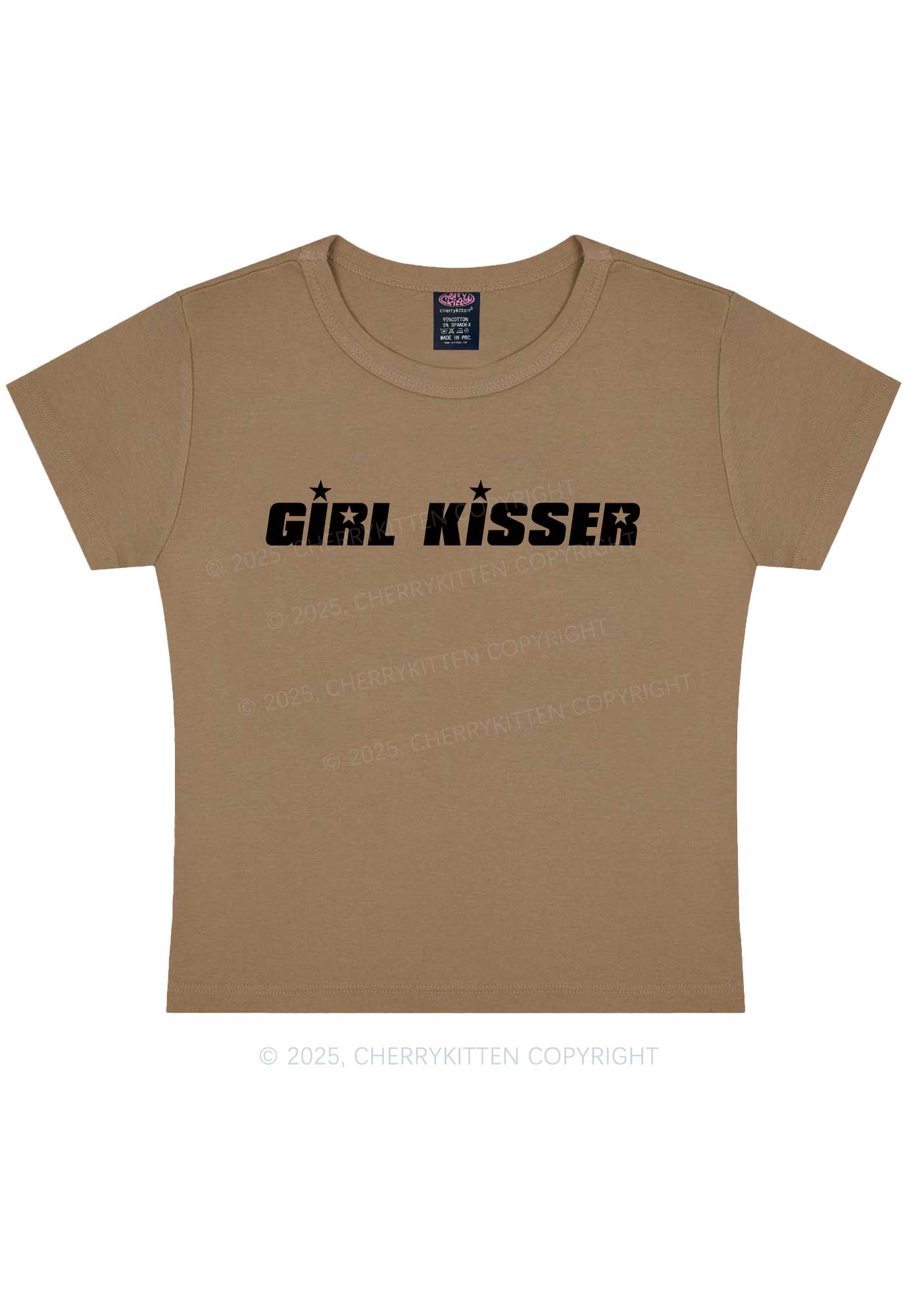 Girl Kisser Star Y2K Baby Tee Cherrykitten
