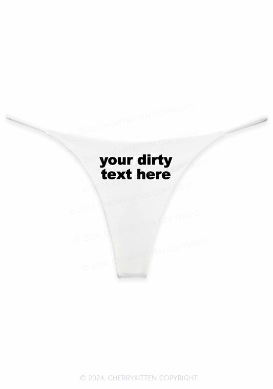 Custom Your Dirty Text Here Y2K Bikini String Thong Cherrykitten