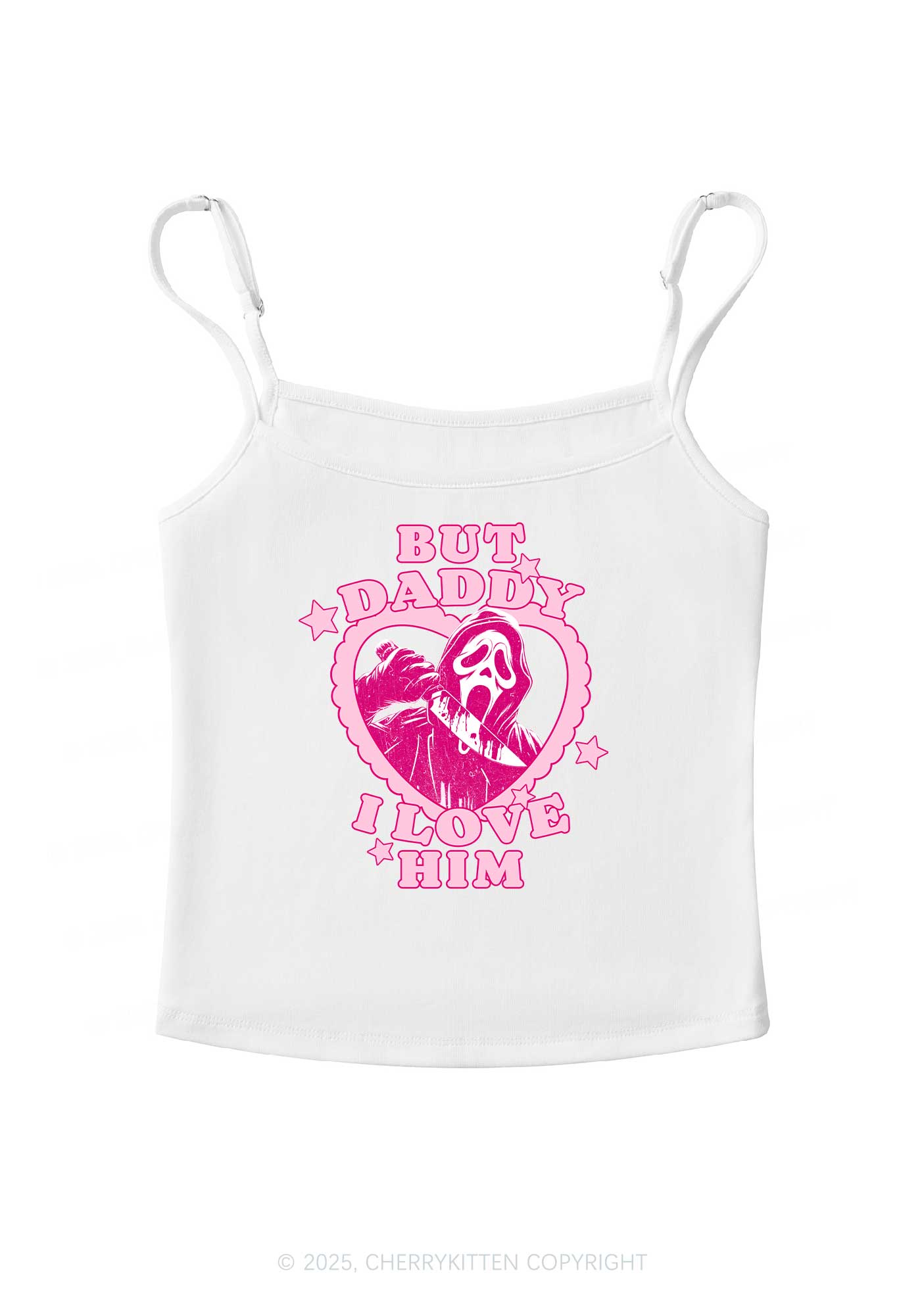 Halloween Daddy Love Horror Y2K Spaghetti Strap Cami Cherrykitten