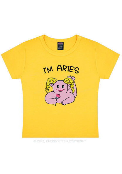 I'm Aries Y2K Baby Tee Cherrykitten