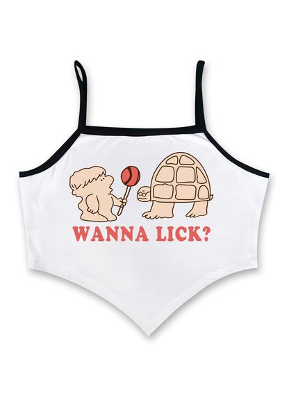 Wanna Lick Lollipop Bandana Crop Tank
