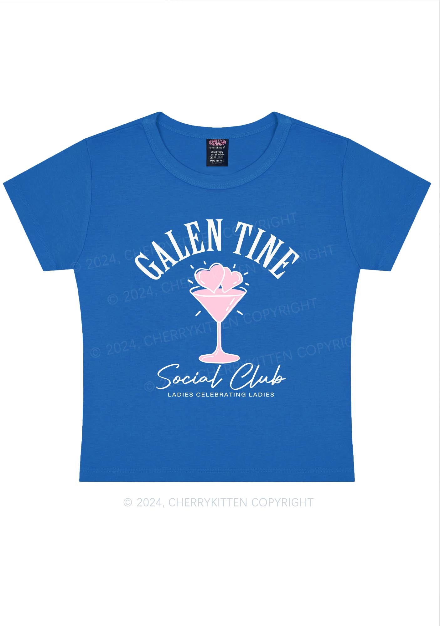 Galentine Social Club Y2K Valentine's Day Baby Tee Cherrykitten
