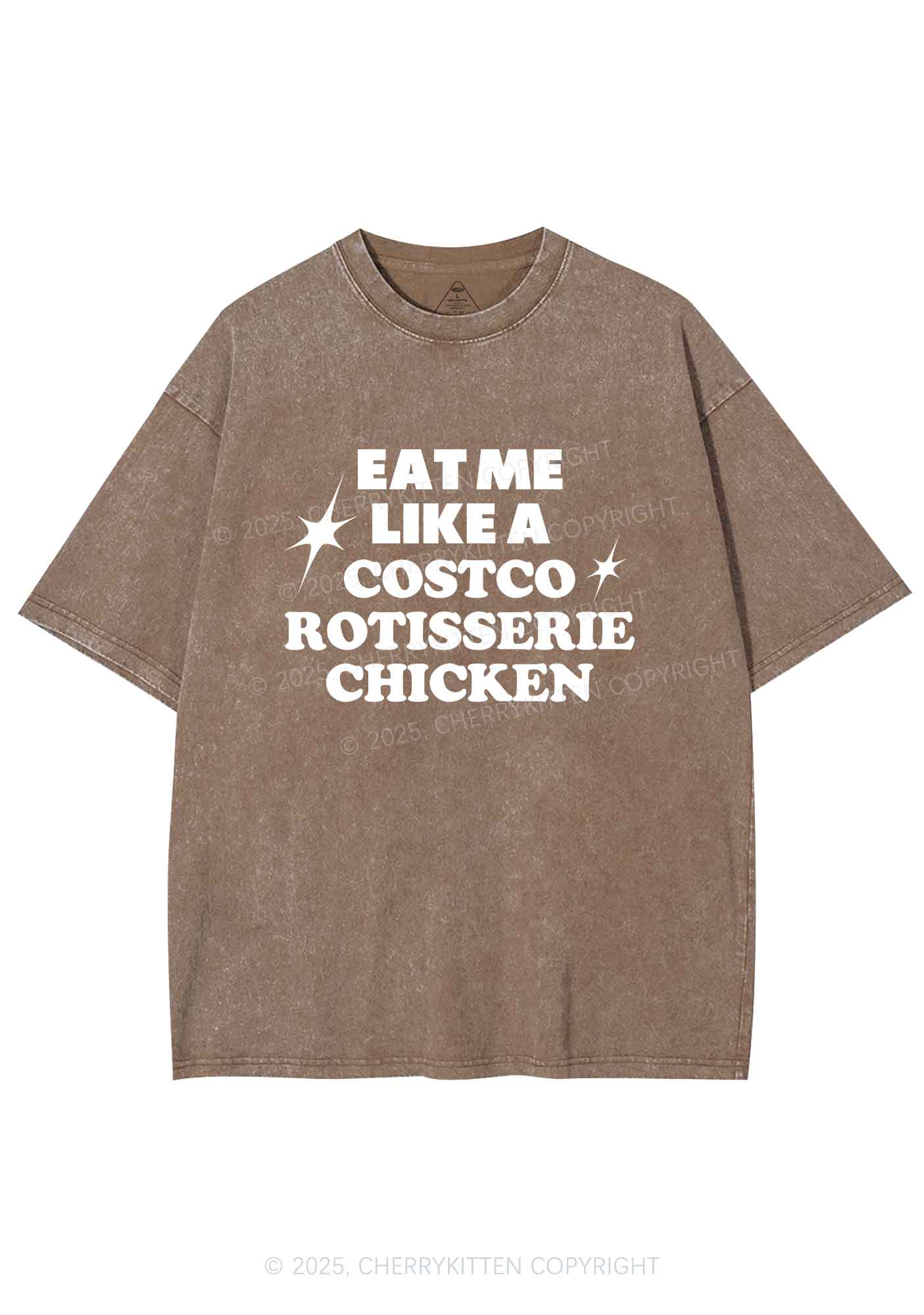 Eat Me Like Chicken Y2K Shirts Washed Tee Cherrykitten