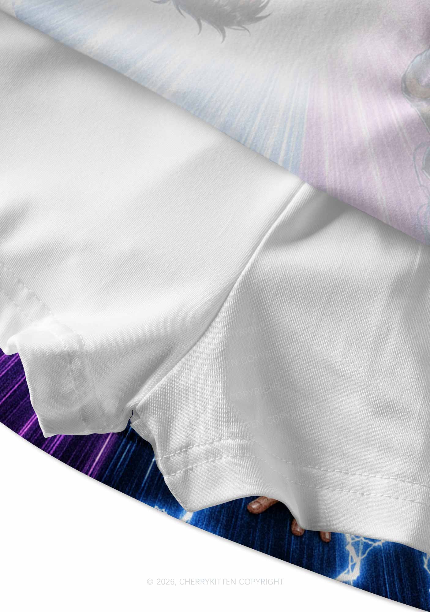 Purple Lightning S Male Y2K Print Mini Skirt Cherrykitten