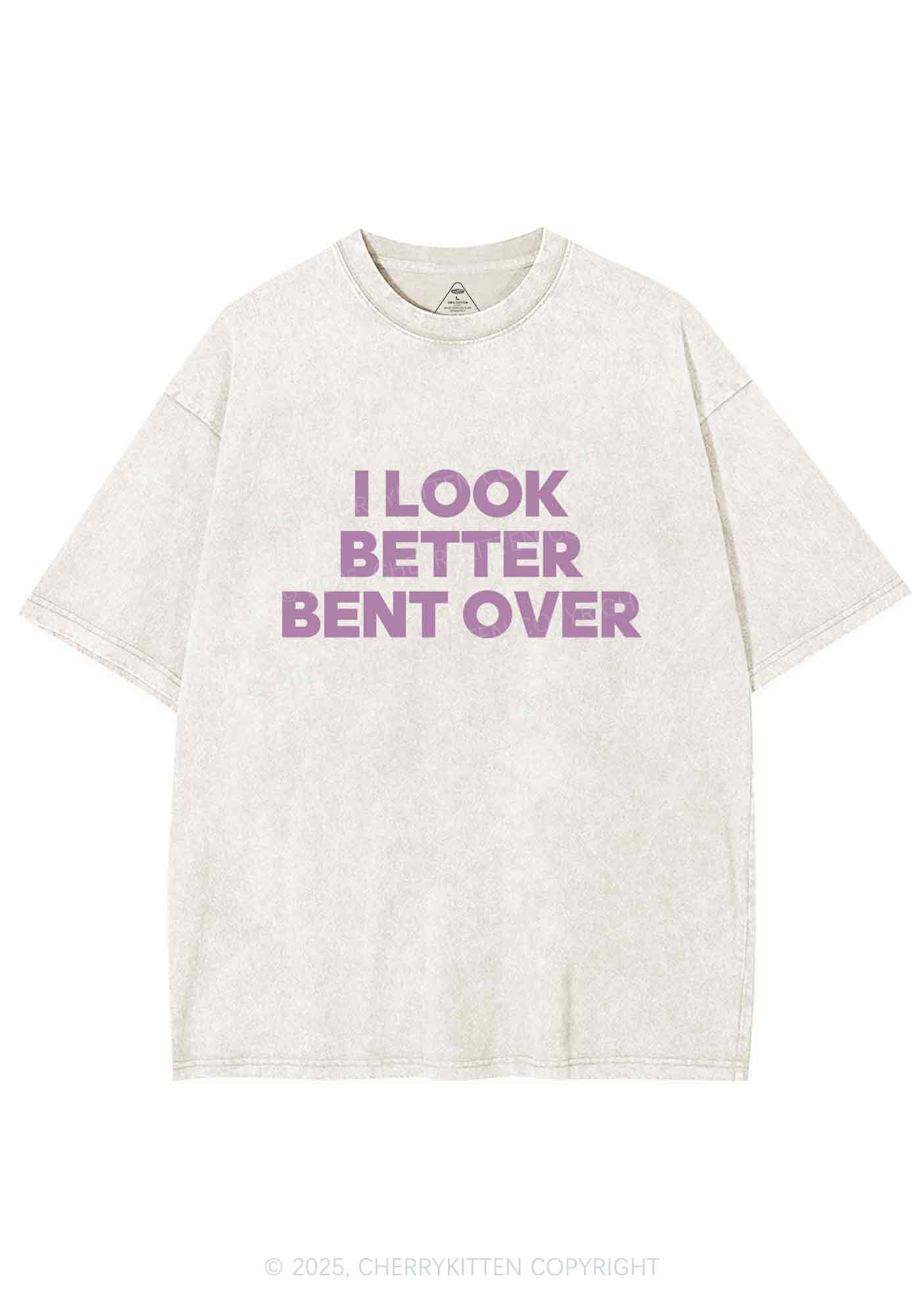 Look Better Bent Over Y2K Shirts Washed Tee Cherrykitten