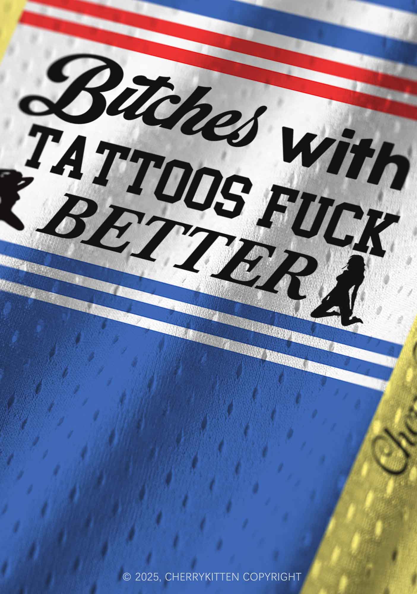 Custom Bxxches With Tattoos Fxxk Better Y2K Sport Jersey Tank Cherrykitten