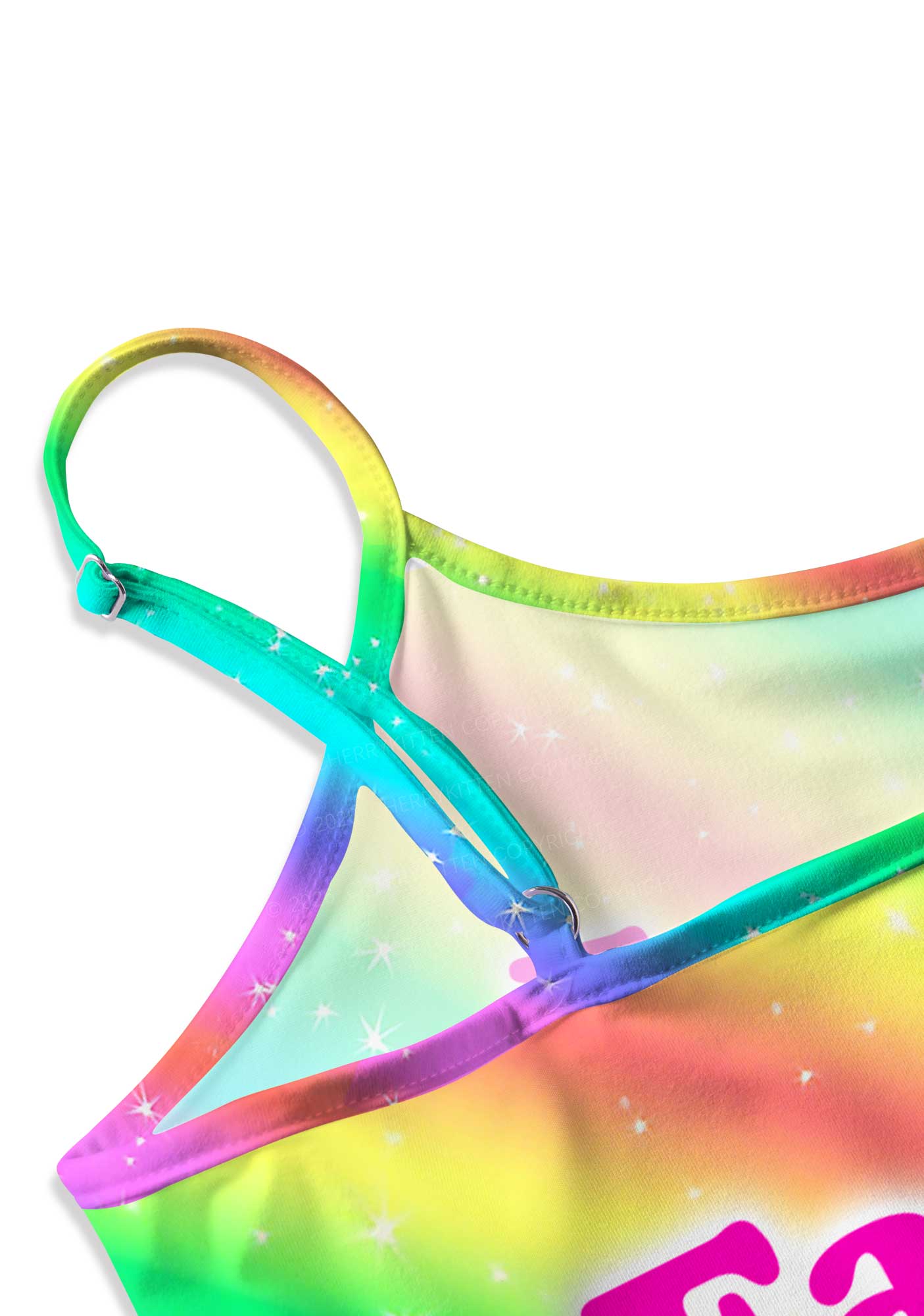 Rainbow Slide Faggot Pride Y2K Print Cami Crop Top Cherrykitten