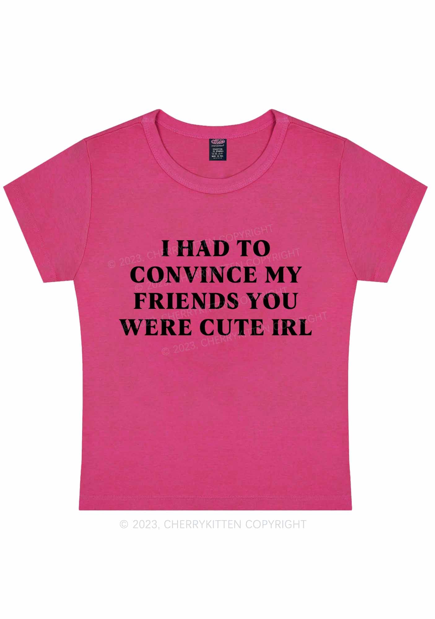 Curvy Cute IRL Y2K Baby Tee Cherrykitten