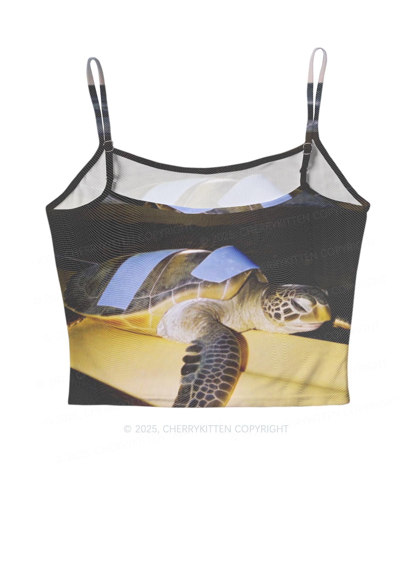 Turtle On Surfboard Y2K Mesh Cami Tank Cherrykitten