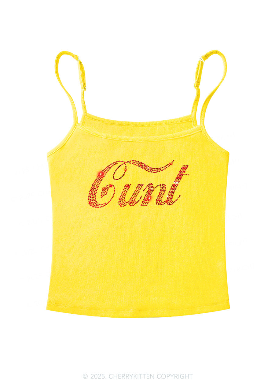 Rhinestone Special Cxxt Y2K Spaghetti Strap Cami Cherrykitten